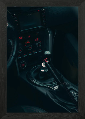 Subaru BRZ Interieur: Armaturenbrett und gerahmtes Wandbild Poster Leinwanddruck Bild