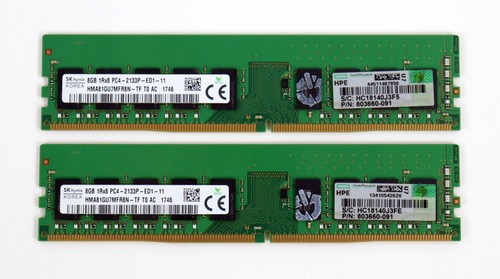 Hynix 16GB(2x8GB) HMA81GU7MFR8N-TF PC4-2133P 2133MHz ECC DDR4 Memory - Picture 1 of 3
