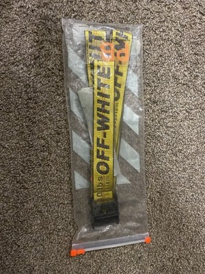 Off-White Virgil Abloh Tie Down  Nylon Industrial Yellow Belt New With Tags