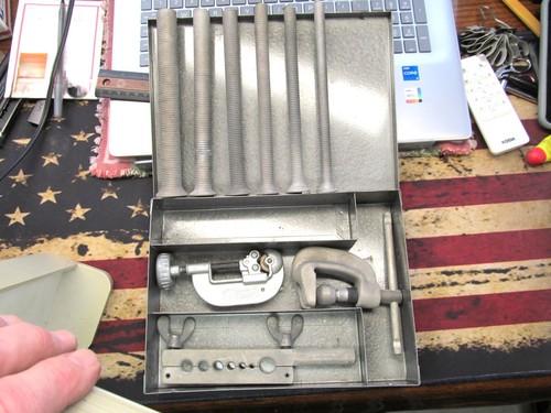 Vtg Craftsman Squared C Flaring Tool Set in Metal Case - Made in USA