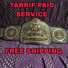 New Tag Team Championship Wrestling Replica Title Belt 2MM Brass Adult Size