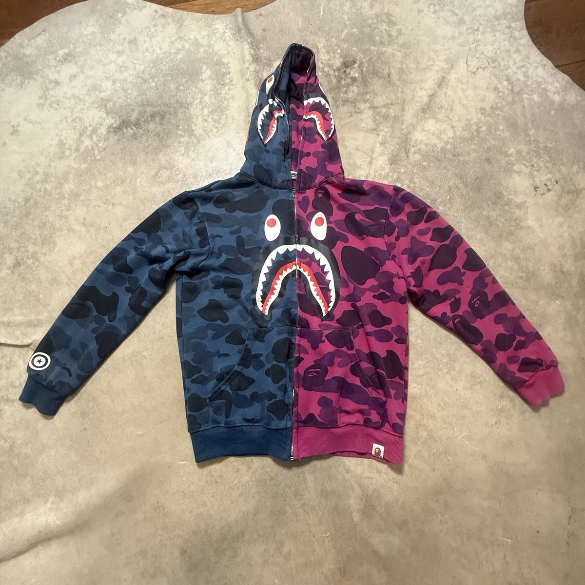 A Bathing Ape Sweatshirt Mens Size M Multicolor Full Zip