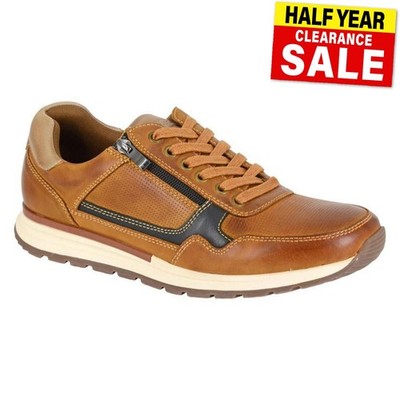 R21 Original Herren Leder Freizeit Reißverschluss Freizeitschuhe Turnschuhe Sneaker Hellbraun