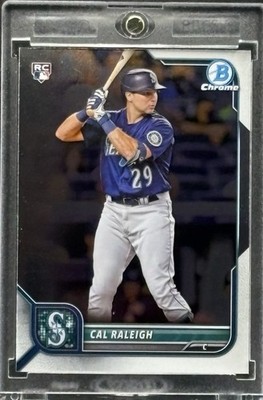 Cal Raleigh RARE ROOKIE RC CHROME INVESTMENT CARD BOWMAN MARINERS MVP MINT