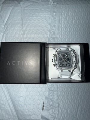 Activa Fury X Invicta Watch w/ Skeleton Dial - 44.3mm, White - Transparent