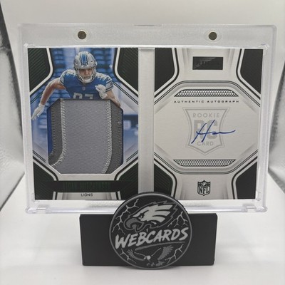 2022 Panini Playbook Aidan Hutchinson Rookie On Card Auto Patch Booklet /25 Lion