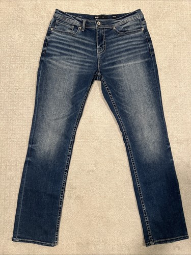 BKE Buckle Alec Jeans Mens Size 34x32 Straight Thick Stitch NWOT