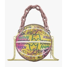 Vibrant Graffiti Design Basketball-Shaped Purse w/ Versatility of 2 size Handles