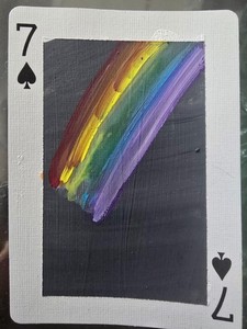 ACEO original rainbow #1 , fantasy 2.5 x3.5