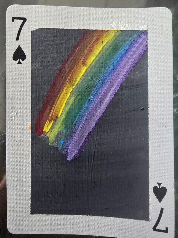 ACEO original rainbow #1 , fantasy 2.5 x3.5