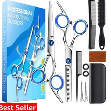 Hair Cutting Scissors Shears Kit, 6.7  Barber Shears, Professional Thinning Sh...