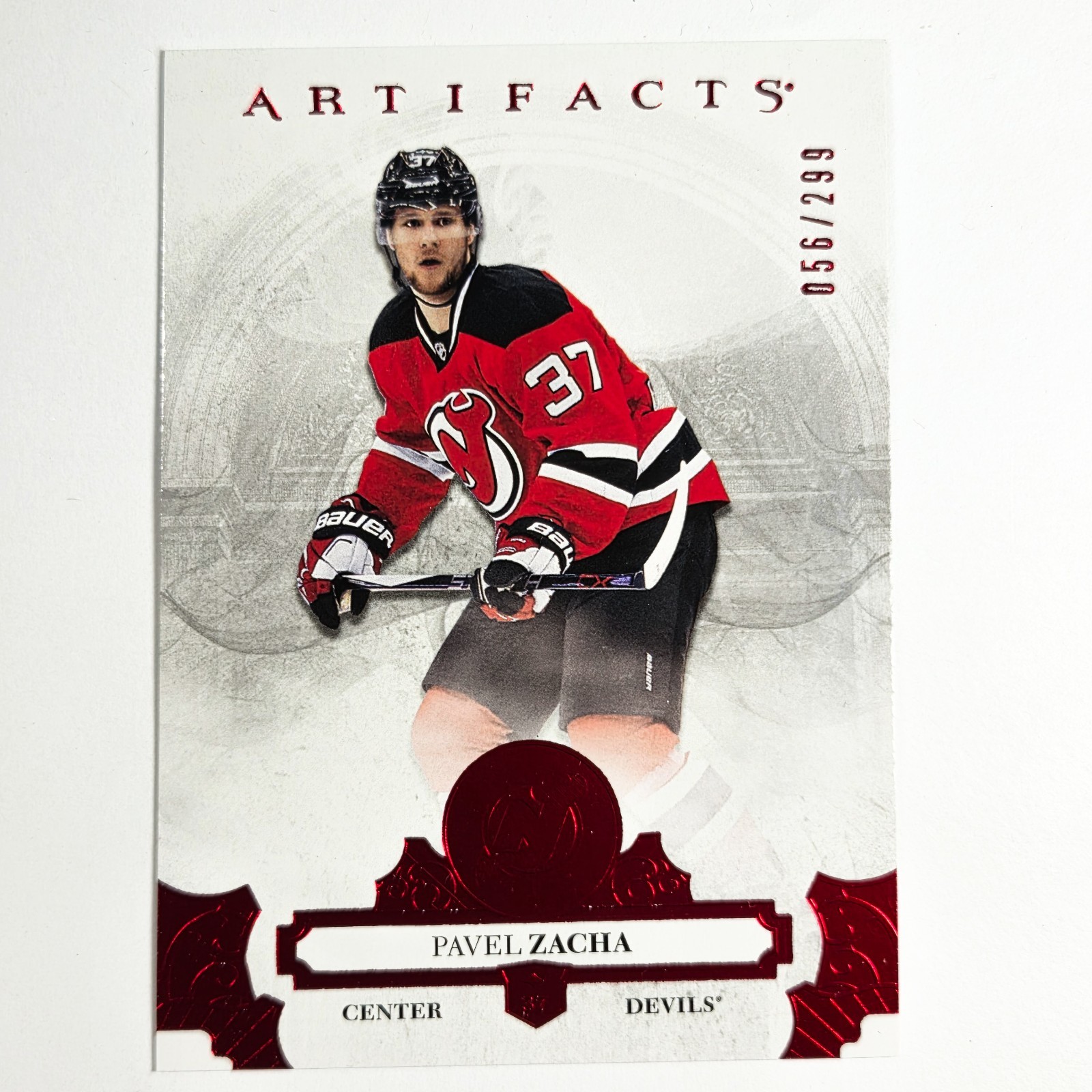 Pavel Zacha #36 Hockey Cards 2017 Upper Deck Artifacts trading card — raw and PSA graded price guide