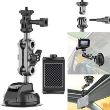 Car Suction Cup Camera Mount Bracket with Phone Holder for Phone/Action Camera