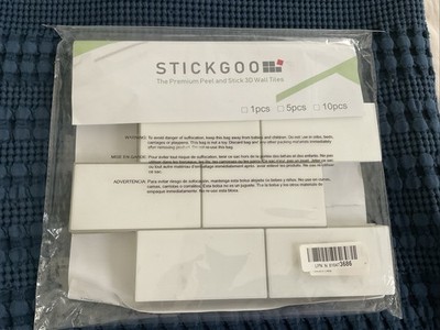 STICKGOO 10-Sheet White Subway Tiles - Peel and Stick Backsplash New In Package