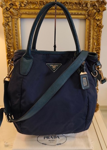 PRADA Re-Nylon Tote Bag Limited Edition Square Nylon Leather Ottanio