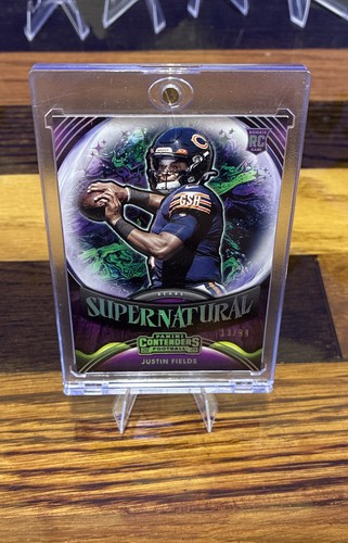 Justin Fields [Silver] #SN-JFI 2021 Panini Contenders Supernatural card