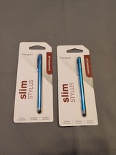 New - Lot of 2 - Targus Slim Stylus - Blue - For All Touchscreens - AMM1203US