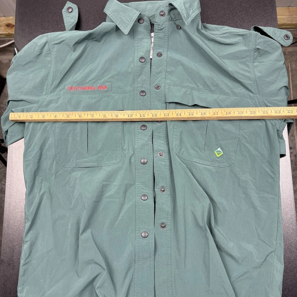 Boy Scouts Venturing BSA Shirt Womens Medium Uniform Top Green - Some Stains - Image 4 of 4