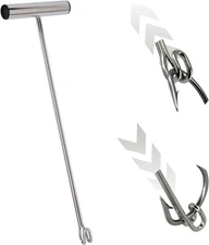 Stainless Steel Fishing Hook Remover，Dehooker Tool,Push/Pull 17, silvery 