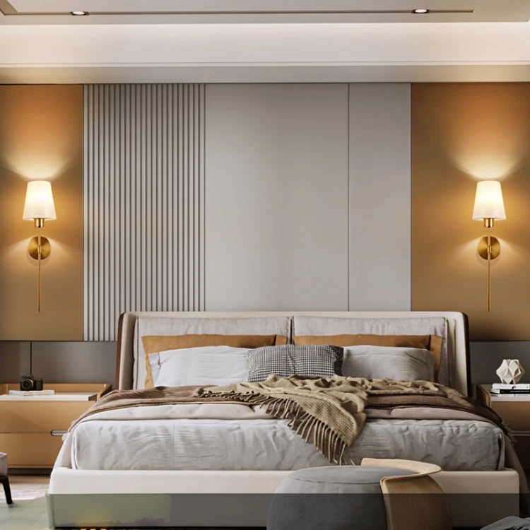 Apliques de Pared Juego de 2 Luces LED Lámpara USB Recargable para Dormitorio Salón Foto 3 de 4