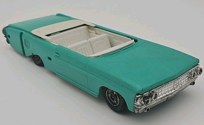 #ad Vintage 1964 Convertible Aqua Green Plastic Model Car Needs Work amp; Parts $14.95