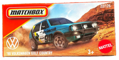 Matchbox '90 VW Volkswagen Golf 2 Country 22/125 Power Grabs '25 1:64 Modellauto