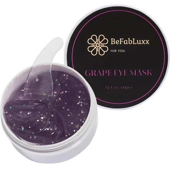 Revitalizing Grape Under Eye Masks with Hyaluronic Acid & Collagen - 60 Pcs-image