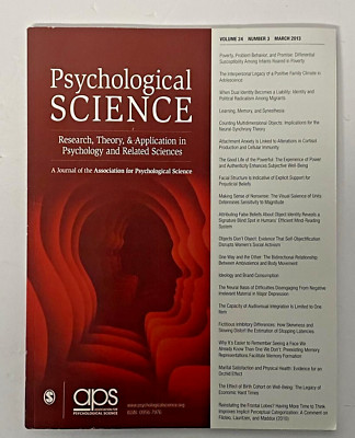 Psychological Science: A Journal of the APS (Vol. 24, No. 3)