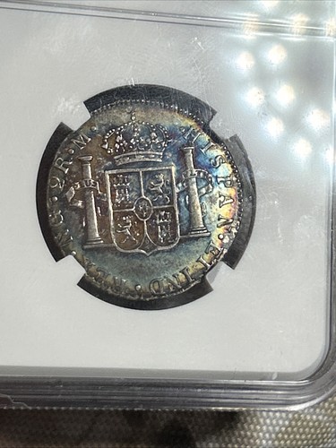 1794 NG M GUATEMALA 2 Real NGC AU DETAILS CLEANED. Insane Toning - Picture 7 of 7
