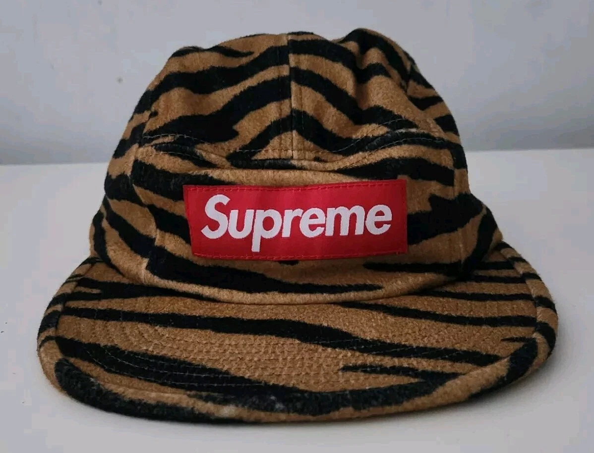 Casquette de camp en laine FW19 Supreme Loro Piana camouflage Capolavoro rayure tigre 