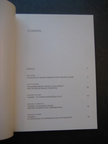 Wright Studies Volume One Taliesin 1911-1914 by Narciso G. Menocal, Editor - Picture 3 of 9