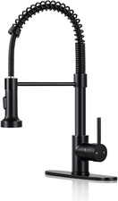 Kitchen Faucets with Pull down Sprayer Matte Black - Dual Mode Setting Single Ha