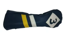 Majek Blue White 3 Fairway Headcover Preowned Condition Excellent