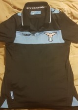🇮🇹 S.S Lazio 2018/2019 Third Football Shirt Black/Blue Size Large 🇮🇹
