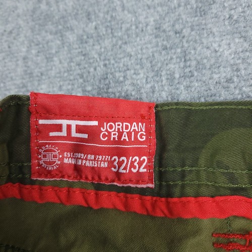Jordan Craig camo Pants Mens 32x32 Regular Straight Chino Cotton Casual army - Picture 4 of 14