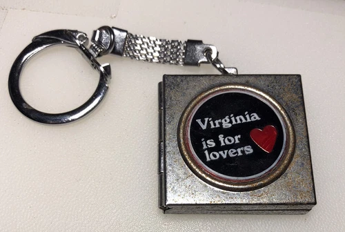 Virginia Is For Lovers Vintage Photograph Photo Locket Picture Keychain State