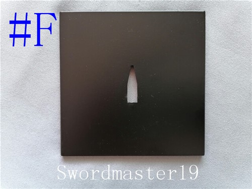 One 4 Inch Big Square Glossy Black Iron Tsuba - Japanese Ninja Sword Ninjato - Picture 6 of 6