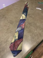 Italian Made Silk Tie Abstract Pattern