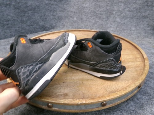 Nike Air Jordan 3 Retro Fear Pack TD Shoe Toddler Size 7C Black Gray DM0968-080 - Picture 5 of 10