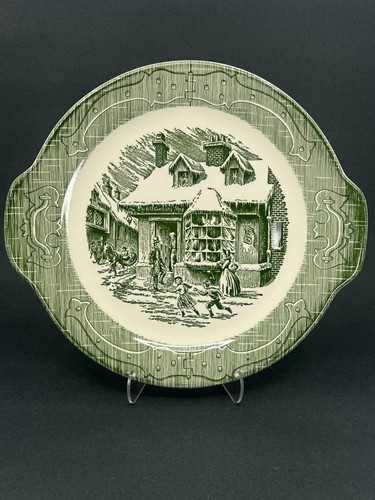 Vintage "The Old Curiosity Shoppe" Handled Tabbed Serving Plate Platter 11.5"W - Picture 9 of 24