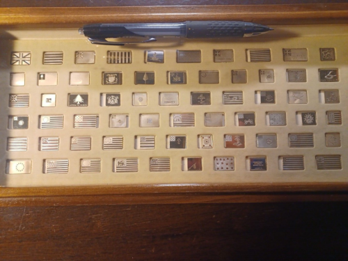 flags of the american revolution-64 mini-ingots in sterling silver-franklin mint - Picture 2 of 16