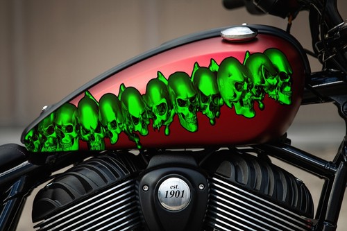 3D Calaveras Entrepierna Cohete Envoltura de Bicicleta, Calcomanía Cráneo Pirata Bicicleta, Cráneos Chopper Bicicleta - Imagen 6 de 10