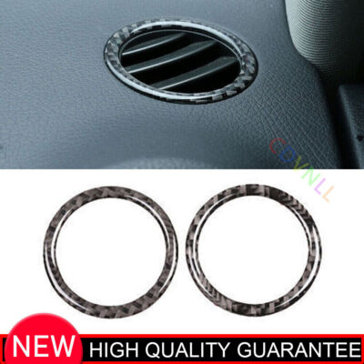 For Benz GLK 2008-2015 Real Carbon Fiber Dashboard Air Outlet Vent Frame Trim 2*
