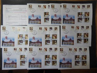 Vatikan 2013 Papst Franziskus 10x FDC mit Marken Vatikan/Italien/Argentinien