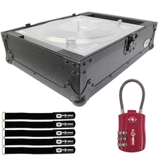 ProX XS-RANE12BL Rane 12 System Black Road Case with Red TSA Lock