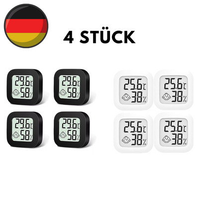 4x Digital Hygrometer Mini Thermometer Luftfeuchtigkeit Temperaturmesser