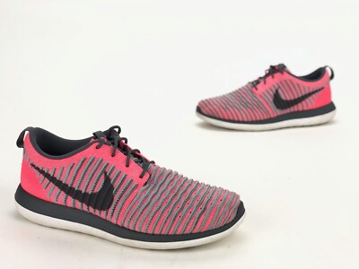 Nike Roshe Two Flyknit Hot Punch Dark Grey Running Shoe Youth  844620-601