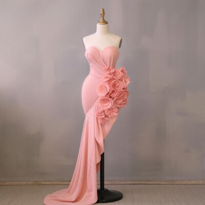 Prom Dresses Blush Pink Chiffon Flowers Formal Evening Party Romantic Mermaid | eBay Prom Dresses Blush Pink Chiffon Flowers Formal Evening Party Romantic Mermaid | eBay