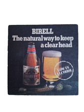 Birell The Natural Way To Keep A Clear Head Bierdeckel, Vintage