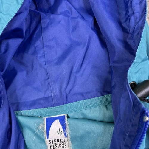 VTG White Sierra Teal Green Nylon Anorak Pullover Jacket Mens Size M Medium - Picture 15 of 22